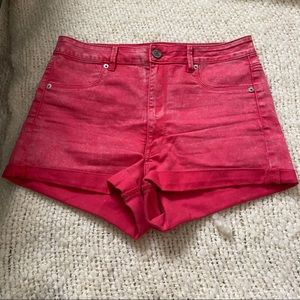 AE pink high rise shorts